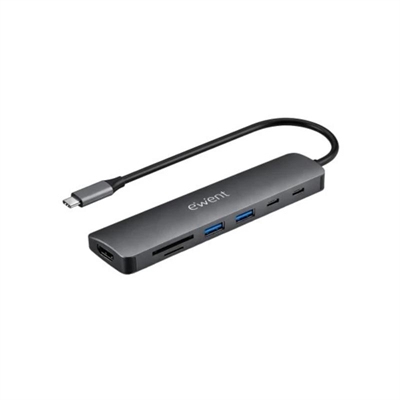 [AAOAUS0270] EWENT DOCKING MULTIPUERTO USB-C 7 en 1 HDMI 4K