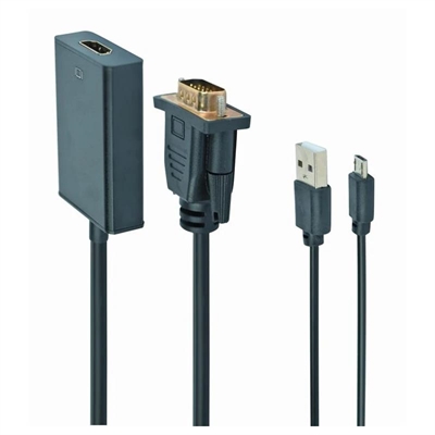 [AISCCI0795] Gembird Cable adaptador VGA a HDMI, 0,15 m, negro