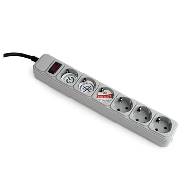 [AELREG0132] Gembird Regleta P/sobretensiones, 6 tomas,1,8 m