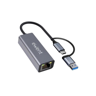 [AAOAUS0273] EWENT ADAPTADOR ETHERNET 1GIGABIT | USB-C Y USB-A