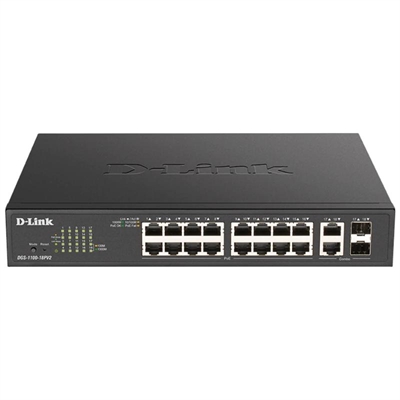 [NSWSAR0515] D-Link DGS-1100-18PV2 Switch 16xGb 2xSFP PoE+