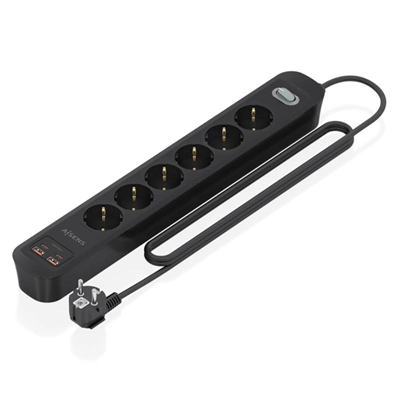 [AELREG0141] Aisens Regleta 6 tomas interruptor PD 2xUSBC 2xUSB