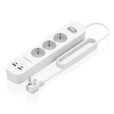 [AELREG0134] Aisens Regleta 3 tomas interruptor PD 2xUSBC 2xUSB