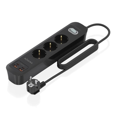[AELREG0135] Aisens Regleta 3 tomas interruptor PD 2xUSBC 2xUSB