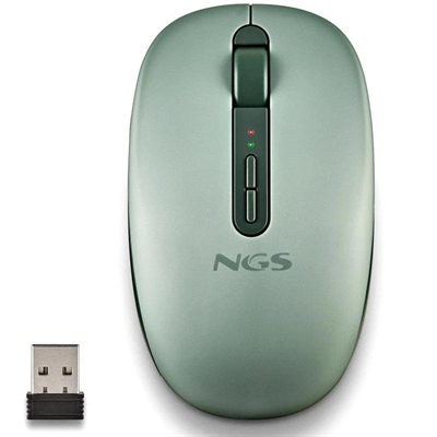 [FTRRIN0587] NGS Ratón Inalámbrico 2.4GHZ Dual BT FOGDUAL GREEN