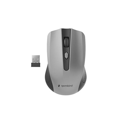 [FTRRIN0590] Gembird Ratón Óptico Inalámbr. 1600 DPI Negro/Gris