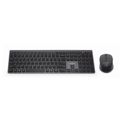 [FTRCTR0273] Gembird Kit Teclado+Ratón Inalámbr. Pro Slim Negro