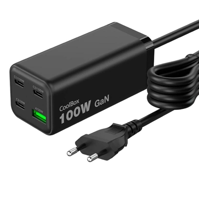 [AAOACR0329] COOLBOX Estación Carga USB 100W Gan C+C+C+A S.Mesa