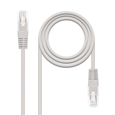 [ANEAHE0043] Nanocable Latiguillo Categoria 5 UTP 0,5 M Gris
