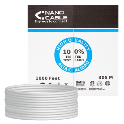 [ANEAHE0091] Nanocable Bobina Cable RJ45 CAT5 FTP Rigido 305M