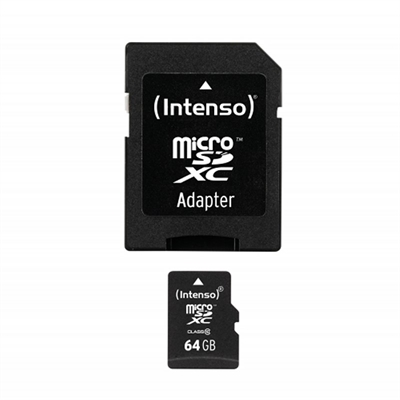 [MTMSDM0107] Intenso 3413490 Micro SD clase 10 64GB c/adapt