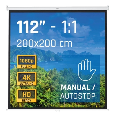 [MPRPAY0045] iggual Pantalla manual 1:1 112" 200x200 cm