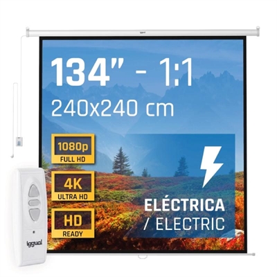 [MPRPAY0051] iggual Pantalla eléctrica 1:1 134" 240x240 cm