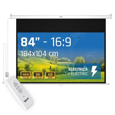 [MPRPAY0053] iggual Pantalla eléctrica 16:9 84" 184x104 cm
