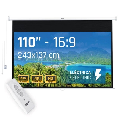 [MPRPAY0056] iggual Pantalla eléctrica 16:9 110" 243x137 cm