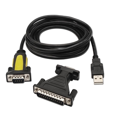 [APTAPC0090] Nanocable Adaptador Usb a Serie  DB9M/25H