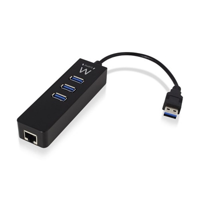 [AAOAUS0127] EWENT EW1140 Hub 3 puertos 3.1+ 1Gbps