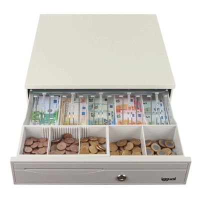 [APTACP0047] iggual Cajón portamonedas IRON-30W 42cm 5+5 blanco